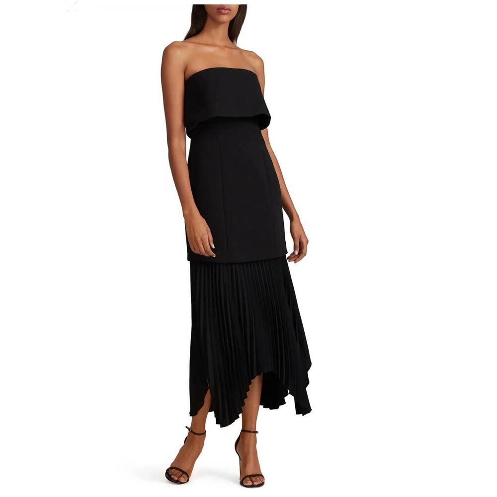 C/MEO Collection Take Seriously Strapless Black Maxi Dress Size Large